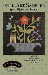 #2208 Folk Art Sampler-Garden Home