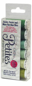 Petites 12wt Cotton Thread 6 Pack Greens