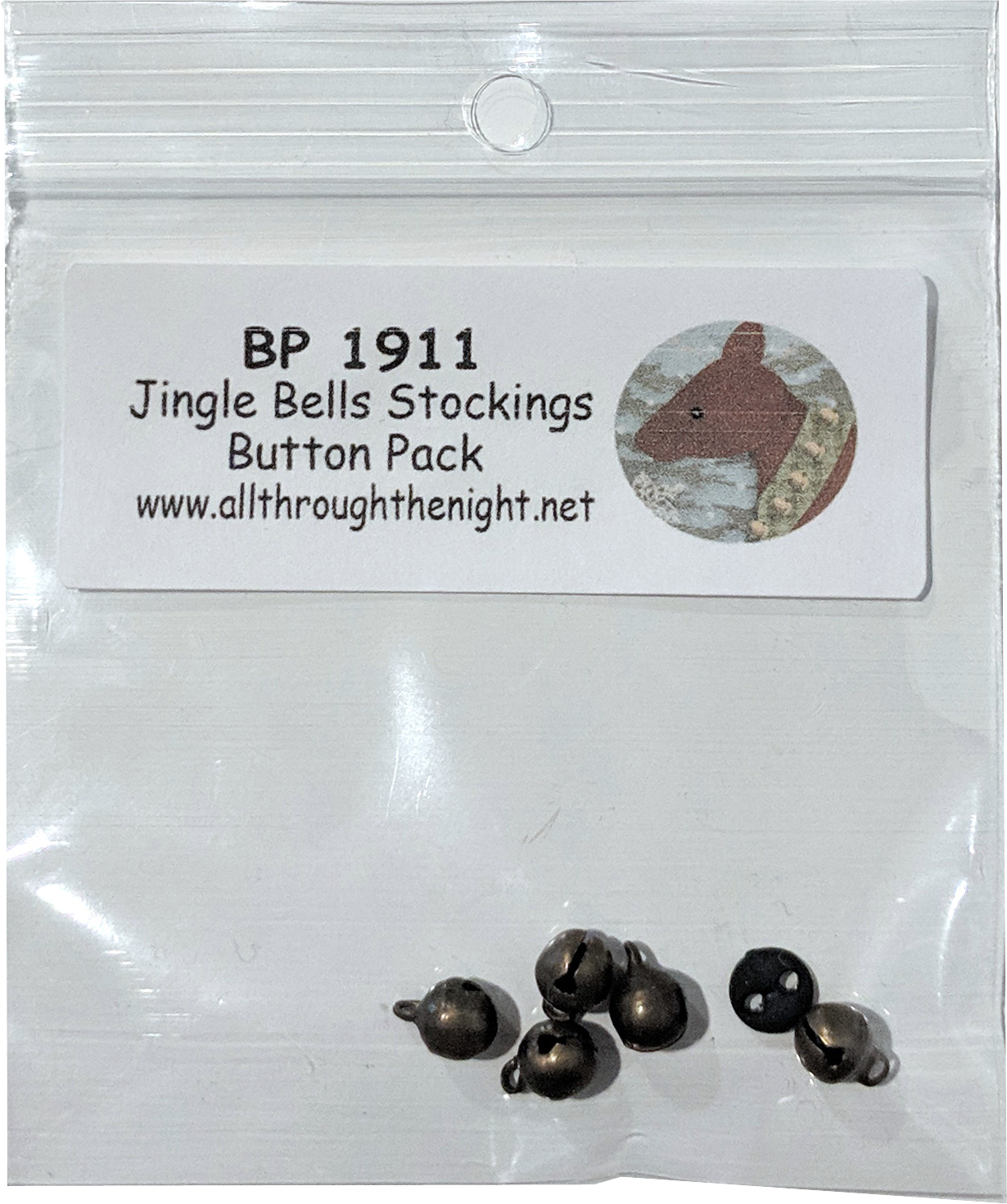 BP1911 - Jingle Bells Stockings Button Pack