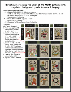 Free Download - Preprinted Wall Hanging Assembly Directions