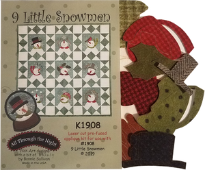 KA1908 Nine Little Snowmen Applique Pieces