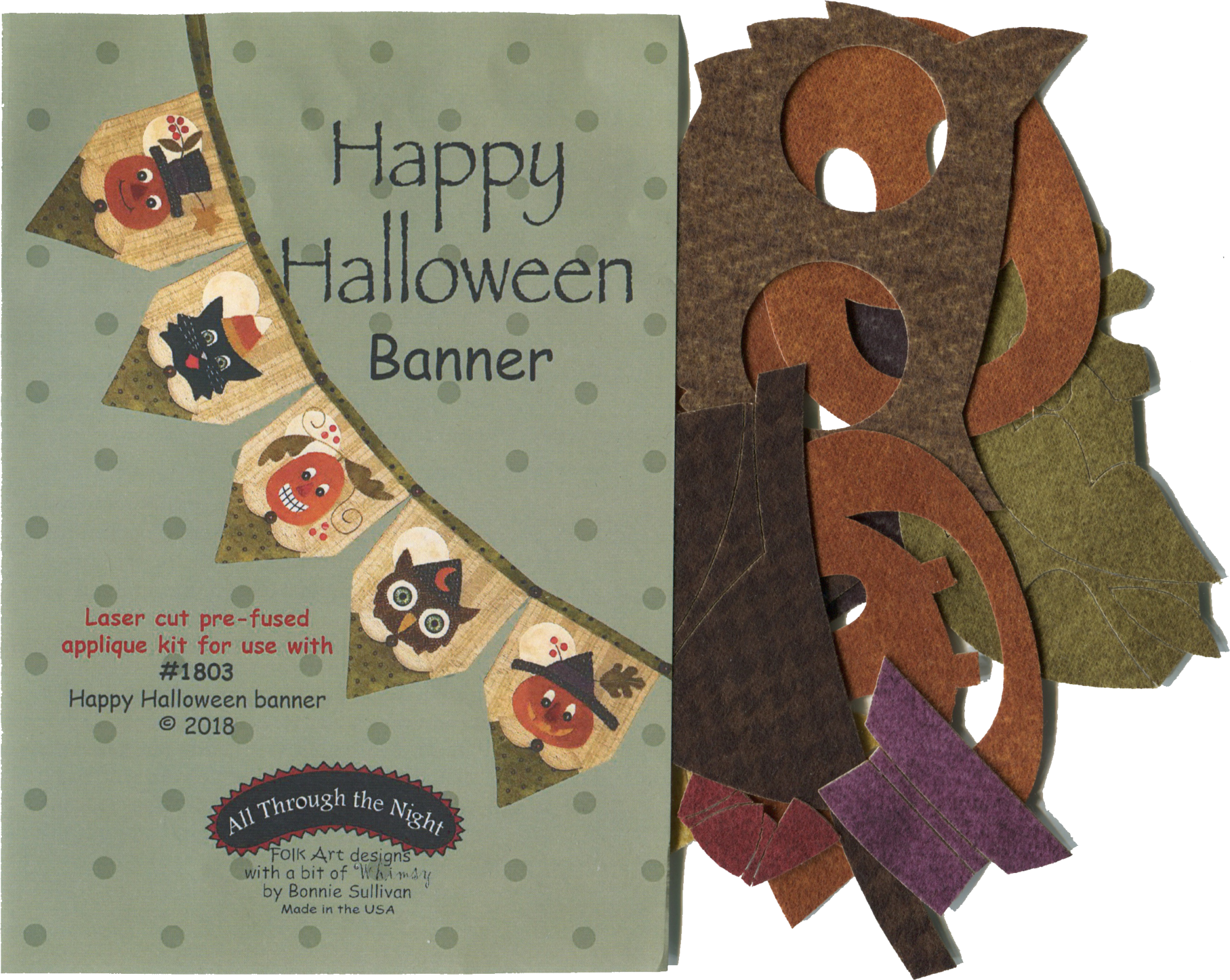 KA1803 - Happy Halloween Banner Applique Kit
