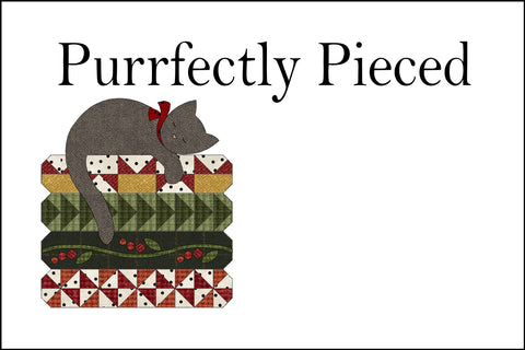 QL1502 - Purrfectly Pieced Quilt Label